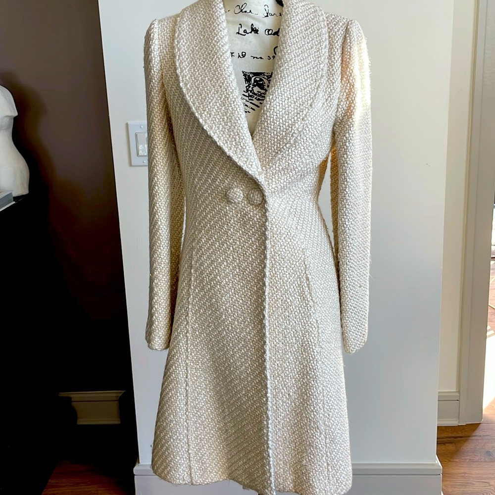 Arden B Wool Coat with 100% Detachable Rabbit Fur